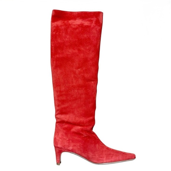 STAUD Auburn Suede Heeled Boots - Picture 4 of 6